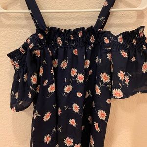 Off The Shoulder Floral Blouse
